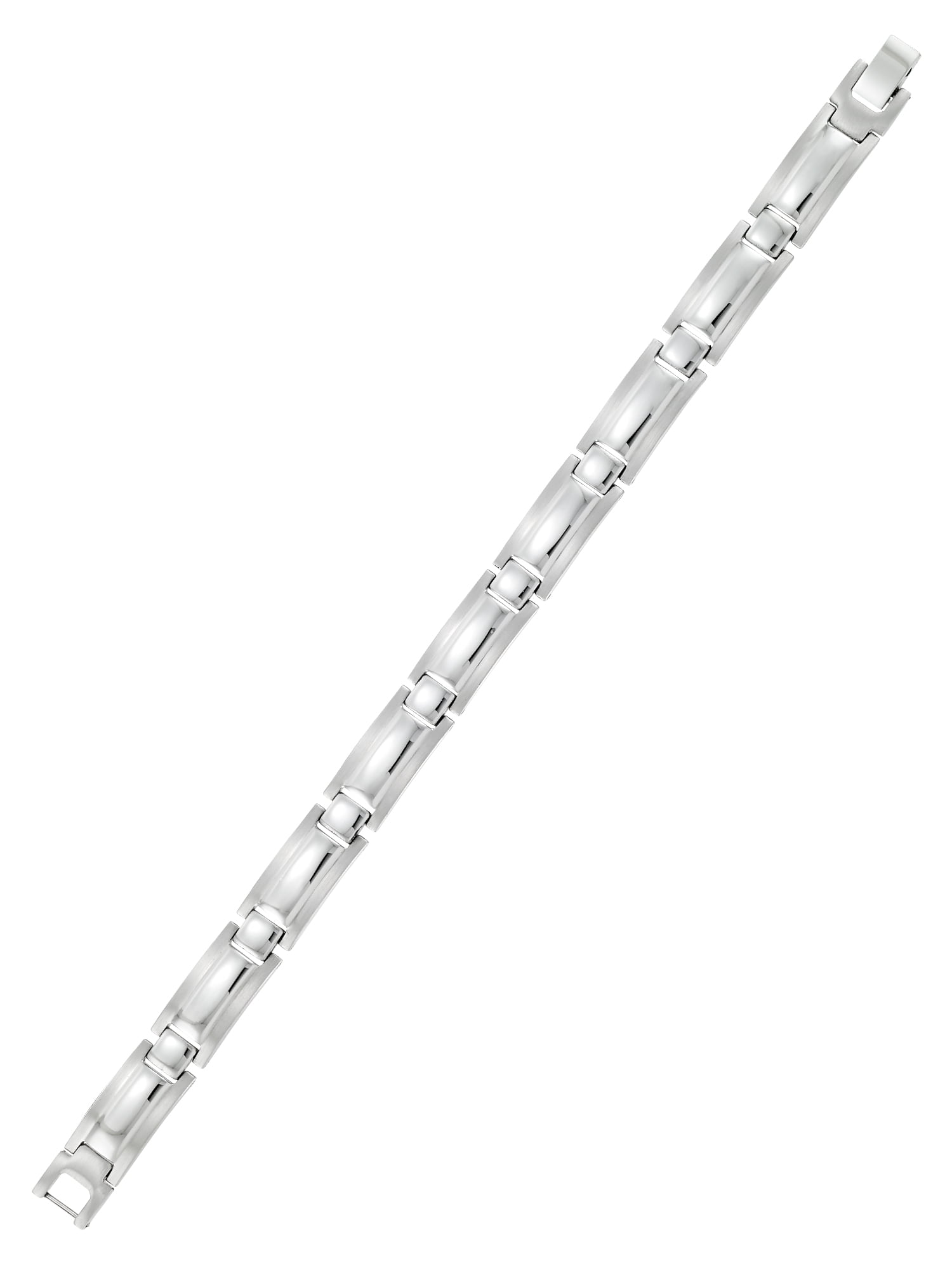 Focus for Men by Focus Men Modern Line Bracelet in Brilliant White Stainless Steel, 8.5"