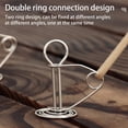 thumbnail image 3 of Eigraketly Pack of 10 Tent Rope Buckle Awning Climbing Fishing Camping Steel Hiking Stakes Tarp Backpacking Portable Hook Stainless Peg Type2 NO2, 3 of 6