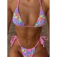 thumbnail image 3 of SUNSIOM Women's 2 Piece Swimsuits Floral/Bubble Print Halter Bikini Set Summer Two Piece Bathing Suits, 3 of 6