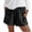 Black, variant on High Waist Summer Shorts For Loose Fit Casual Beach Shorts with Wide Leg Comfortable Elastic Waistband Womens Tunic Tops Short Sleeve