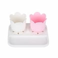thumbnail image 3 of Pro Space Flower Shaped Brush Makeup Pencil Holders Desktop Supplies Organizer with Storage Bottom Tray(1 Pink Holder & 1 White Holder), 3 of 5