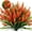 Orange, variant on Faux Fall Flowers for Outside,Artificial Plants Outdoor, UV Resistant Faux Monkey Grass Greenery Stems Faux Plastic Flowers Shrubs for Home Weddings Garden Porch Front Patio Office Decor(Orange)