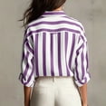 thumbnail image 7 of Horkkom Striped Shirt Women Long Sleeve Button Down Shirts Casual Loose Work Dress Shirts M, 7 of 7