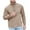 Khaki, variant on APEXFWDT Men's Casual Pullover Sweater Waffle Thermal Sweatshirt Men Long Sleeve Mock Neck Button Sweaters Fashion Henley Top