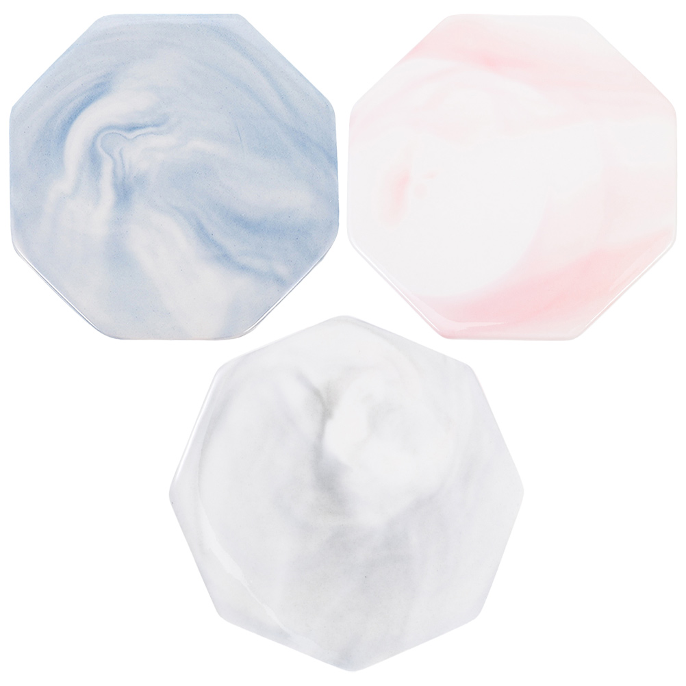 HEMOTON 3Pcs Marble Pattern Wax Seal Pad Wax Cooling Demoulding Plate Pad Coasters