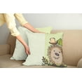 thumbnail image 2 of Ambesonne Cartoon Throw Pillow Cover 2 Pack, Hedgehog Chevron, 16", Green Brown Beige, 2 of 7