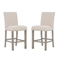 thumbnail image 6 of Morden Fort 25.5" Counter Height Barstools Set of 2, Farmhouse Wooden Island Chairs for Kitchen, Dining Room, Café, 6 of 7
