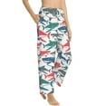 thumbnail image 2 of Bingfone Pajamas For Women,Colorful Shark Pajama Pants With Pockets-Small, 2 of 9