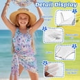 thumbnail image 5 of Xixirimido Butterfly Lavender Floral Print Girls One Piece Swimsuits Cutout Bathing Suit with Cover Up Skirt Quick Dry Beach Swimwear with Adjustable Strap, Size 9-10 Years, 5 of 7