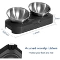 thumbnail image 3 of Tilted Cat Food Bowls, Stainless Steel Elevated Stand 15° Slanted Raised Small Dogs Food and Water Bowls Set, Anti Vomiting and Non Slip Double Feeding Dishes for Pets, 3 of 7