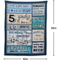 thumbnail image 5 of 4 Year Old Boy Birthday Gift, Super Soft and Warm Happy Birthday Blanket, Digital Heartwarming Sentences Creative Design Ideal Gifts for 4th, 50"x60", 5 of 5