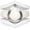 White Metal Silver, variant on Rinfit Silicone Rings for Women - Metal-Framed with 2 Stackable Rings - Silicone Rings Wedding Bands Women