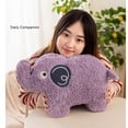 thumbnail image 4 of Juguete De Peluche De Elefante, Almohada Decorativa De Elefante Púrpura De 17,7 Pulgadas De Ancho Para Coche, 4 of 7