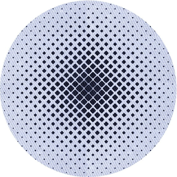 Ahgly Company Indoor Round Patterned Lavender Blue Area Rugs, 7' Round