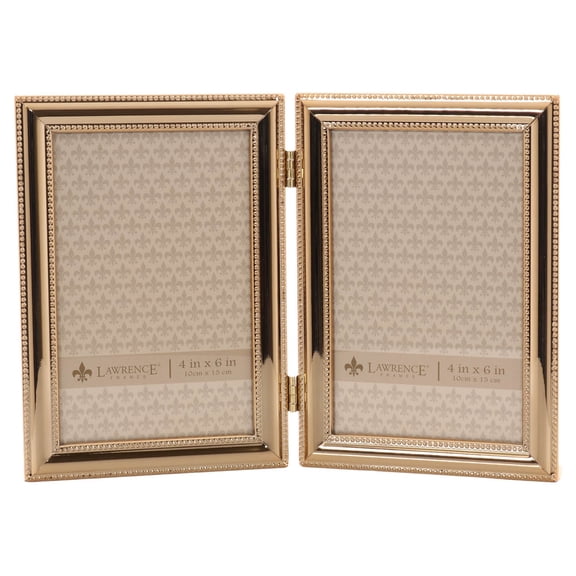 Classic Double Beaded Picture Frame 4x6 Double Gold