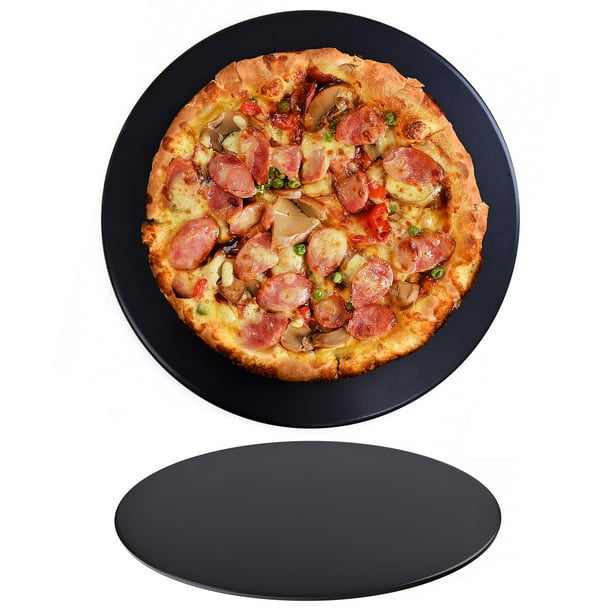 12 Inch Black Round Pizza Stone, Nonstick Baking Stones for RV Oven