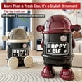 thumbnail image 3 of ShadeMart 4 Gallon Kids Trash Can with Swing Lid, Cartoon Robot Design, Red Standing Garbage Bin, 3 of 7