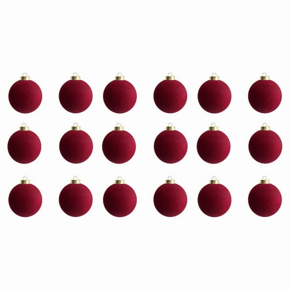 Fwttom 3.25" Christmas Ball Ornaments | Velvet Christmas Ornaments Set for Xmas Tree, Christmas Tree Ornaments for Wedding Party Christmas Decorations, Shatterproof Holiday Gifts