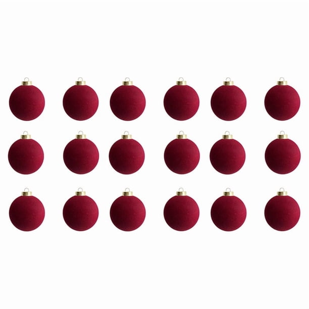 Bolas de terciopelo flocadas para decoración navideña, adornos de bolas de terciopelo de 8,25 cm para árbol de Navidad, baby shower, primera Navidad de niña, decoración colgante para fiesta de cumplea