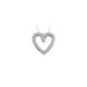 Pendentif Coeur Diamant Pierre de Naissance d'Avril en Or Blanc 14 Ct 0.50 CT TDW – image 1 sur 4