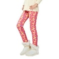thumbnail image 2 of BULLPIANO 3-13T Girls Footless Leggings Printing Warm Thick Fleece Lined Leggings, 2 of 12