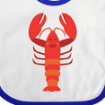 thumbnail image 4 of Inktastic Lobster Distressed Ocean Creature Boys or Girls Baby Bib, 4 of 4