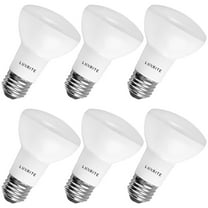Luxrite BR20 LED Flood Light Bulb, 6.5 Watt, 4000K Cool White, 460 Lumens, Dimmable, E26 Base 6-Pack