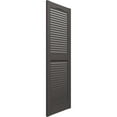 thumbnail image 3 of Ekena Millwork 14 1/2"W x 67"H Lifetime Vinyl, Standard Cathedral Top Center Mullion, Open Louver Shutters, w/Installation Shutter-Lok's & Matching Screws (Per Pair), Musket Brown, 3 of 6