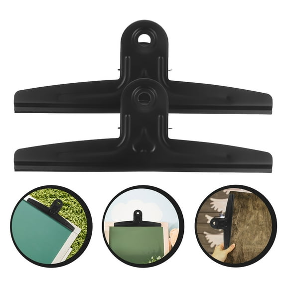 2pcs Extra Large Bull Clips for Office and Home Heavy Duty Stainless Steel Clipboard Holder for Hanging, Binding, and Sealing Documents and Food Bags