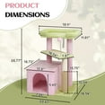 thumbnail image 3 of Ktaxon 27.5in Cat Tree, Multi-Level Tower with Scratching Post & Pad, Padded Bed for Kittens & Indoor Cats, Jelly Pink & Green, 3 of 9