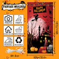 thumbnail image 2 of Halloween Door Decorations Banner Cover, Large Fabric Decor Banner, Happy Halloween Banners with Witch Castle Pattern for Front Door Decorations Indoor Outdoor Party Supplies, 2 of 6
