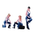 thumbnail image 3 of MERIGLARE Mini Female Repairman Figures DIY Layout Scenery Accs Ornament Resin Figures 6.9cm, 3 of 9