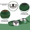 thumbnail image 3 of Juqiboom Cuencos Para Perros 2 Cuencos De Acero Inoxidable Para Alimentador De Agua Y Alimentos Para Mascotas Con Alfombrilla De Silicona Antiderrames Y Antideslizante Para Mascotas, Cachorros, Gatos, 3 of 5