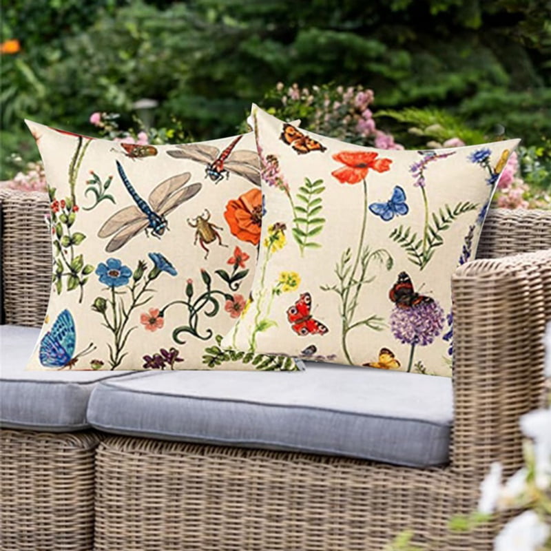 Outdoor Pillow Covers 18x18Inch Set of 4 Outdoor Waterproof Pillow Covers for Patio Furniture Garden