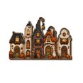 thumbnail image 2 of Lilixerw Halloween Haunted House Wooden Hanging Sign Decoration, Spooky Village Castle Pattern Wall Plaque, for Yard, Porch, Entryway and Indoor Wall Display, 7.87x4.92 inch, 2 of 5