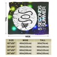 thumbnail image 3 of 5 Seconds Of Summer 5sos Blanket Soft Warm Flannel Air Conditioning Blanket Throw Blankets For Bed Couch Sofa Bedroom Living Room All Season 80"X60", 3 of 9