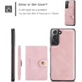 thumbnail image 3 of Case for Samsung Galaxy S22 Plus [Not for S22 or S22 Ultra], Detachable Magnetic Wallet Credit Card Slot Kickstand Cover Support Wireless Charging Compatible with Samsung Galaxy S22 Plus (Pink), 3 of 16