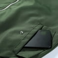 thumbnail image 5 of PiGOGI Men Light Jackets Windbreaker Spring Fall Lightweight Fleece Lined Jacket Casual Stylish Bomber Jacket with Pocket Green S, 5 of 7