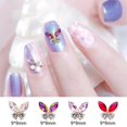 thumbnail image 3 of Ventas promocionales 40 piezas de dijes de mariposa en 3D para uñas, diamantes de imitación en 3D, cristales AB, decoración de uñas, piedras preciosas de metal, cristales brillante, 3 of 5