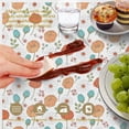 thumbnail image 5 of Pioneer Flower Floral Print Pattern Round Tablecloth 70"x70", Wrinkle Resistant Wipeable Table Cover for Kitchen Dining Room Picnic Patio and Party, 5 of 5