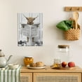 thumbnail image 2 of WFSposter Highland Cow Sitting On Toilet Wall Art Funny Highland Cow Sitting On Toilet Reading Newspaper Canvas Bathroom Decor, 2 of 5