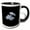 Black/White, variant on 3drose, Pale Blue Plumbago Tropical Flower Photograph, 11oz Two-tone Red Mug