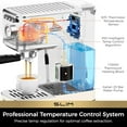 thumbnail image 4 of Slim Espresso Machine with Milk Frother, 20 Bar Professional Italian Pump Coffee for Home Cappuccino & Latte Maker, Stainless Steel, Creamy, 4 of 4