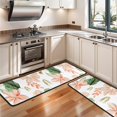 thumbnail image 3 of Kitchen Rugs Sets Of 2,Pioneer Flower Floral Print Pattern Anti Fatigue Kitchen Mat Rugs Non Slip Washable,Decorative Kitchen Floor Mats for Kitchen,Sink,Laundry,17"x47"+17"x47", 3 of 5