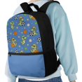 thumbnail image 4 of Uourmeti Sports Dinosaur Pattern Backpack for Night Out Daily Use, Adjustable Shoulder Straps Stylish School Backpack Lightweight Student Bookbag, 4 of 6