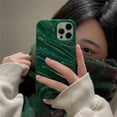 thumbnail image 6 of Compatible for iPhone 12/12 Pro Case 3D Fold Wave Cute Sparkle Glitter Fashion Luxury Soft TPU Shockproof Protect Women Girl Teen Phone Case for iPhone 12/12 Pro 6.1''-Ancient Green, 6 of 7