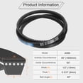 thumbnail image 2 of 4Pack AX63 EPDM V-Belt, Raw Edge Cogged V Belt, 65" Outer Circumference, 2 of 5