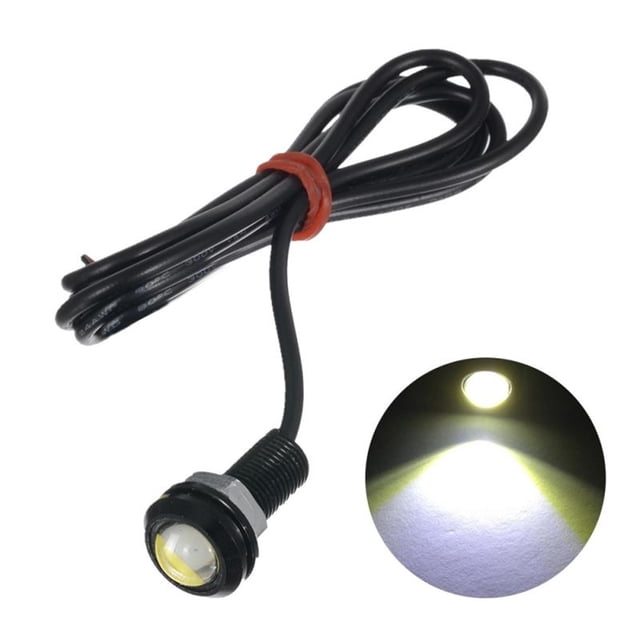 Car Strobe Light 12V LED Light 18mm Car Eagle Eye Waterproof Spare Rversing Parking Camera Signal Car DR Backup Parking Signal ,Powerful Illumination