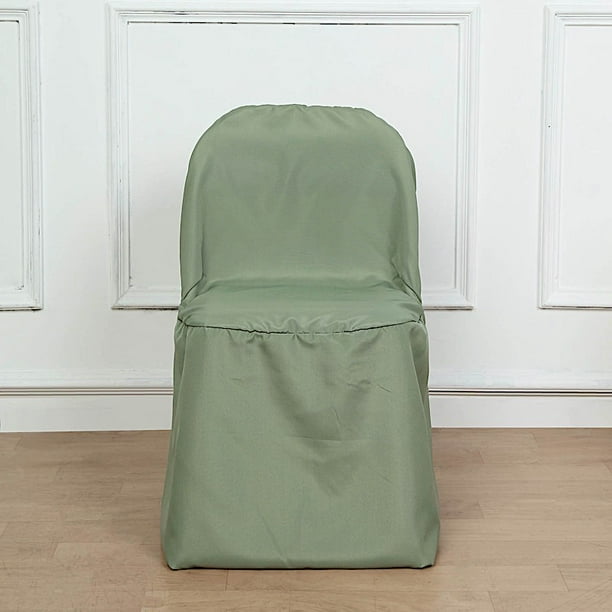 BalsaCircle 6 Eucalyptus Sage Green Solid Polyester Folding Chair