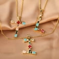 thumbnail image 5 of DESIGNICE Letter Necklace Gold,Unique Style Colorful Necklace for Women,Personalized Design Kissyan Initial Letter Pendant Necklace,Multicolor,StyleQ, 5 of 6